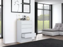 Komoda Malwa z pięcioma szufladami 70 cm biała