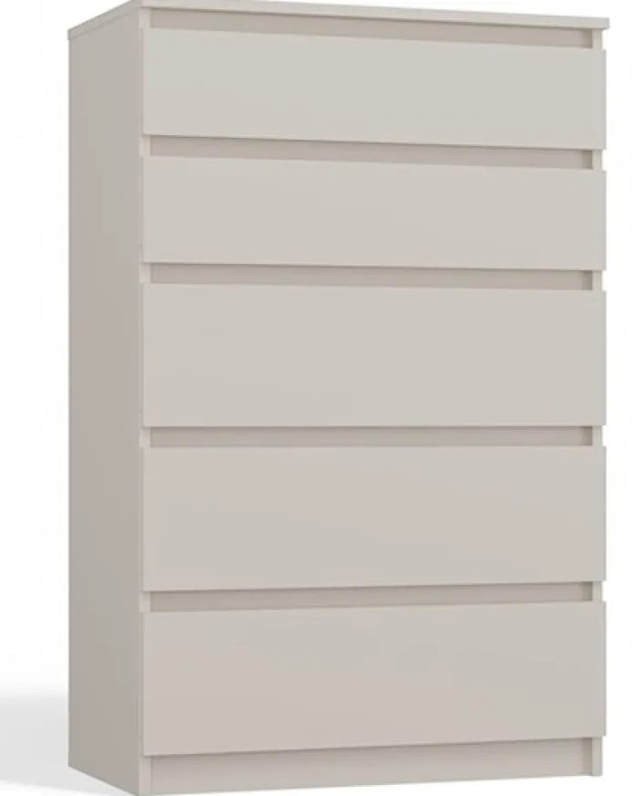 Komoda Malwa z pięcioma szufladami 70 cm kaszmir
