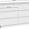 Komoda Malwa z sześcioma szufladami 138 cm kaszmir