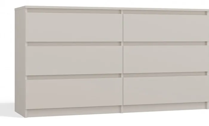 Komoda Malwa z sześcioma szufladami 138 cm kaszmir
