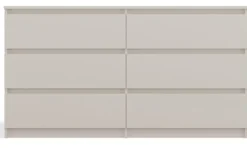 Komoda Malwa z sześcioma szufladami 138 cm kaszmir