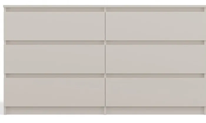 Komoda Malwa z sześcioma szufladami 138 cm kaszmir