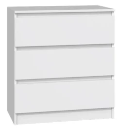 Komoda Malwa z trzema szufladami 70 cm biała