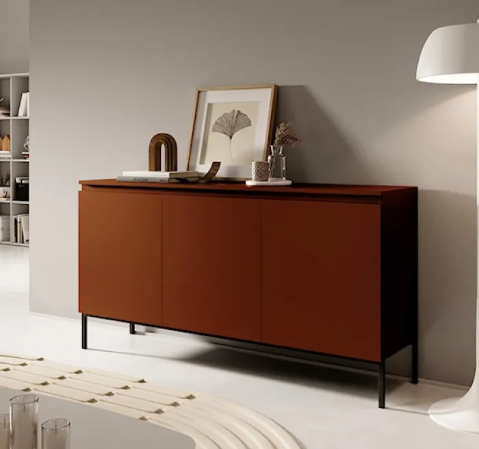 Komoda trzydrzwiowa Bemmi 150 cm Ceglasty