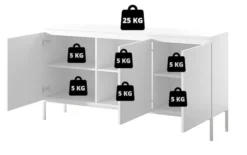 Komoda trzydrzwiowa Bemmi 150 cm Ceglasty