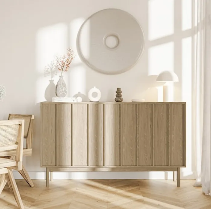 Komoda trzydrzwiowa Neksto 150 cm Dąb olejowany