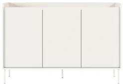 Komoda trzydrzwiowa Tovi 140 cm biała/dąb lindberg