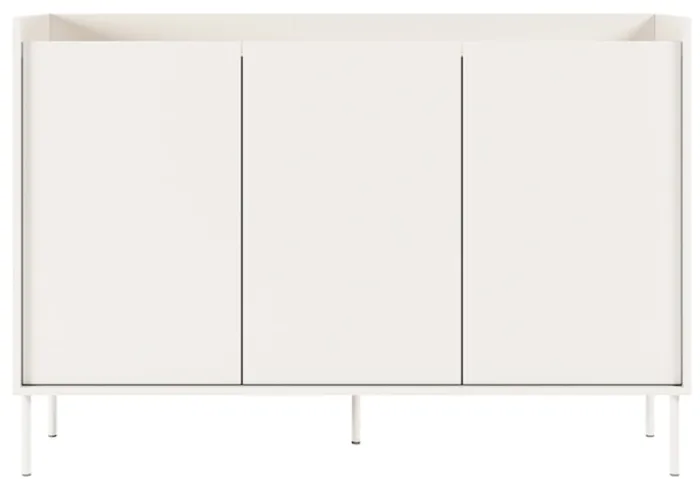 Komoda trzydrzwiowa Tovi 140 cm biała/dąb lindberg