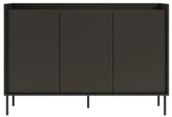 Komoda trzydrzwiowa Tovi 140 cm czarny/orzech wisconsin