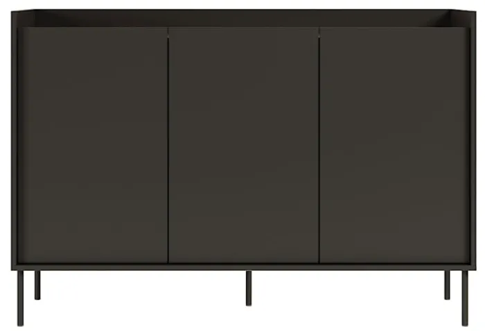 Komoda trzydrzwiowa Tovi 140 cm czarny/orzech wisconsin