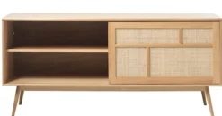 Komoda Visimmy 180 cm dąb/plecionka