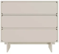 Komoda Wuwu z trzema szufladami 101 cm szarobeżowa