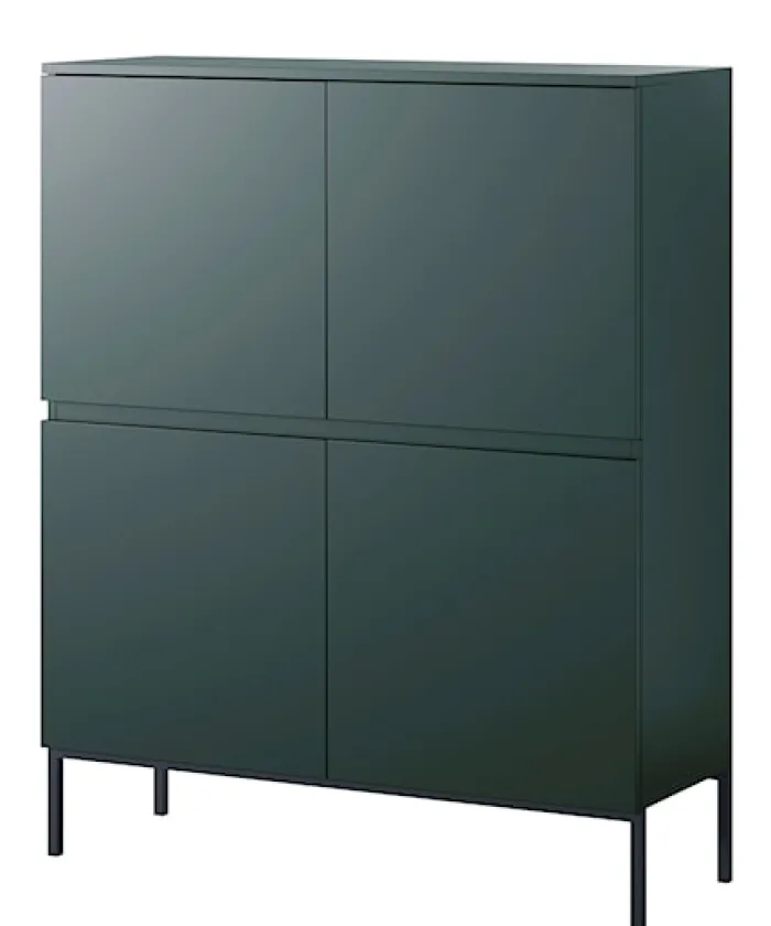 Komoda wysoka Bemmi 100 cm Ciemnozielony