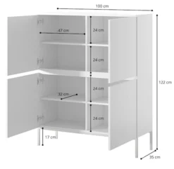Komoda wysoka Bemmi 100 cm Ciemnozielony