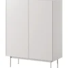 Komoda wysoka Color 97 cm dwudrzwiowa Kaszmir / Dąb Linea