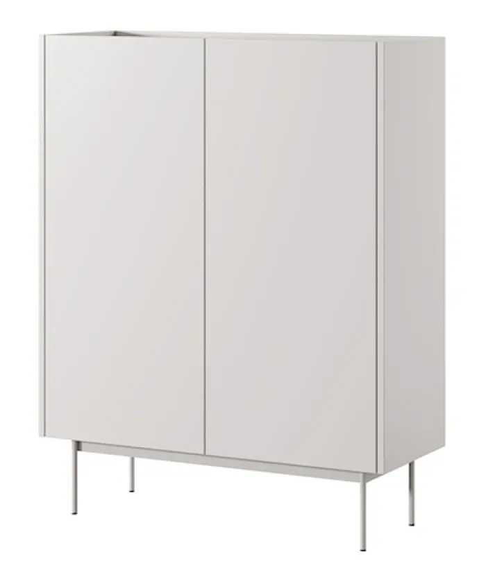 Komoda wysoka Color 97 cm dwudrzwiowa Kaszmir / Dąb Linea