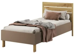 Łóżko młodzieżowe Lenny 102 cm dąb artisan, beż, truflowy