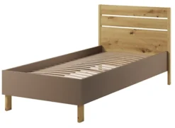 Łóżko młodzieżowe Lenny 102 cm dąb artisan, beż, truflowy