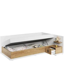 Łóżko młodzieżowe Simi z pojemnikiem 90x200 cm prawe