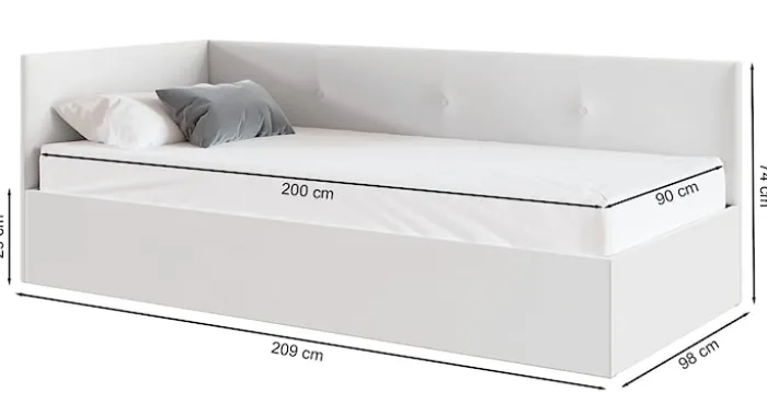 Łóżko młodzieżowe 90x200 cm Pixxel uniwersalne stelaż metalowy różowe welur