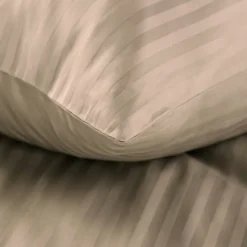Komplet pościeli Vera 200x140 cm satyna bawełniana beżowa