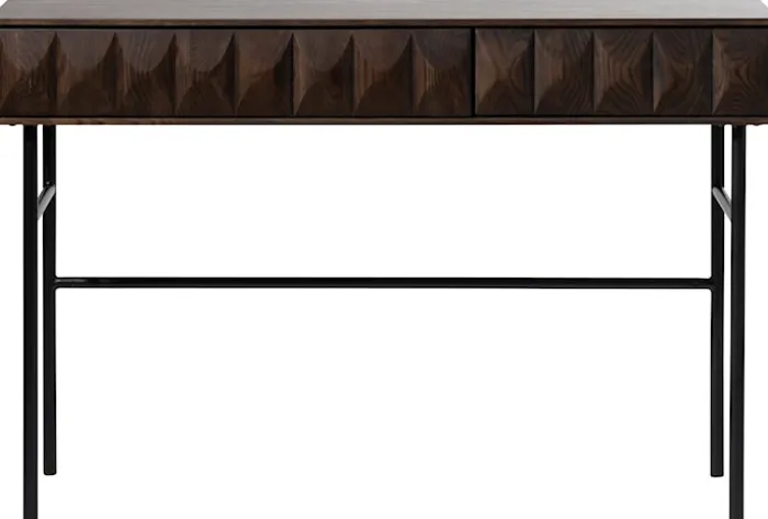 Konsola Chesseo 116,5 cm na metalowych nogach dąb espresso