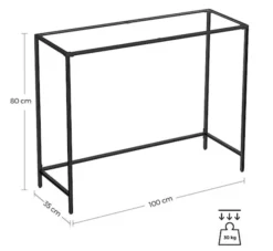 Konsola do przedpokoju Quistle 100x35 cm czarna