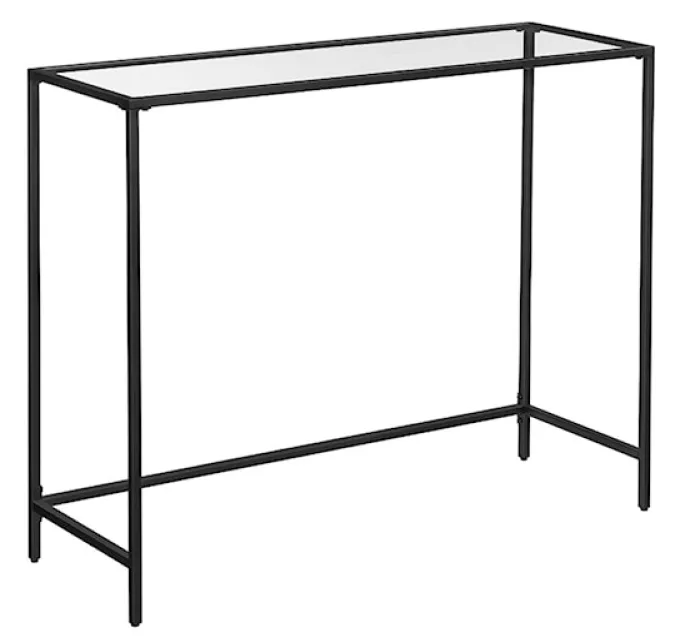 Konsola do przedpokoju Quistle 100x35 cm czarna