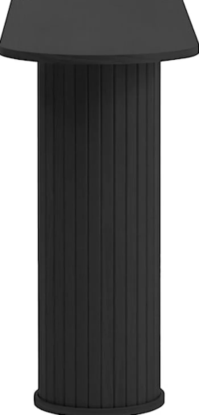 Konsola Gativel 130 cm lamele dąb czarny