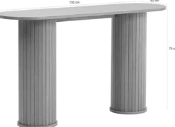 Konsola Gativel 130 cm lamele dąb naturalny