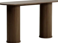 Konsola Gativel 130 cm lamele dąb palony