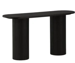 Konsola Gratorm 130x40 cm lamele czarna