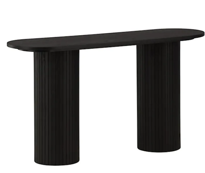 Konsola Gratorm 130x40 cm lamele czarna