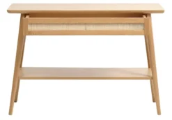 Konsola Visimmy 110x40 cm dąb/plecionka