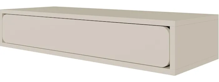 Konsola wisząca Wuwu z jedną szufladą 90 cm szarobeżowa