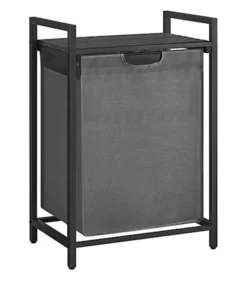 Kosz na pranie Allyze jednokomorowy czarny/szary