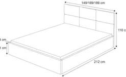 Łóżko tapicerowane 140x200 cm Nestio z pojemnikiem i metalowym stelażem kremowy welur