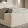 Łóżko tapicerowane 160x200 cm Softie jasnobeżowe szenil