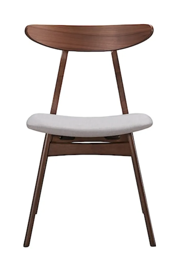 Krzesło drewniane Gooddly orzech/beżowe