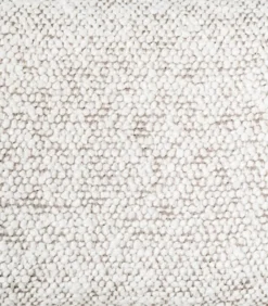 Krzesło tapicerowane Holstelly w tkaninie boucle białe