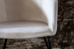 Krzesło tapicerowane Ressator jasnobeżowy velvet