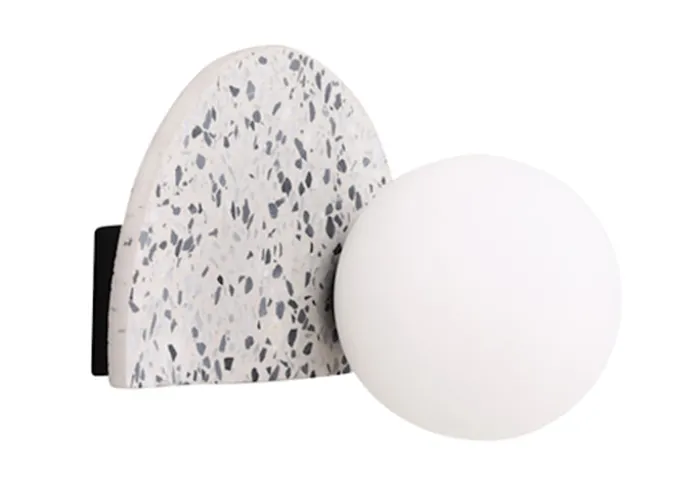 Lampa ścienna Abbeville 13 cm szara lastryko