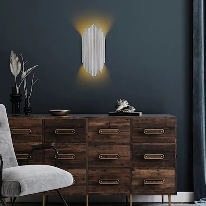 Lampa ścienna Bolines 50 cm chromowana