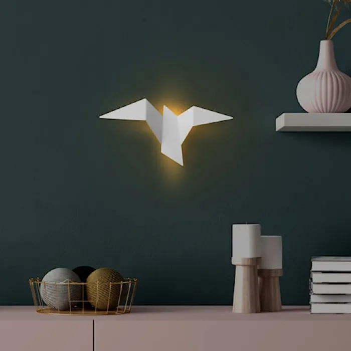 Lampa ścienna Denched 31 cm biała