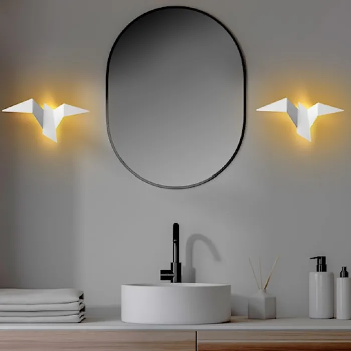 Lampa ścienna Denched 31 cm biała