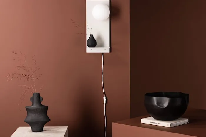 Lampa ścienna Troyes 45 cm kremowa