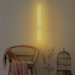 Lampa ścienna Walriefle 91 cm biała