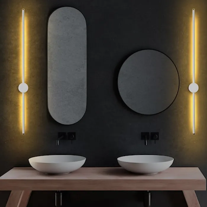 Lampa ścienna Walriefle 91 cm biała