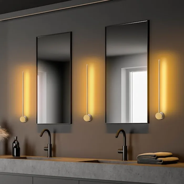Lampa ścienna Walriefle 62 cm złota