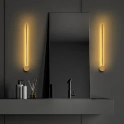 Lampa ścienna Walriefle 62 cm złota